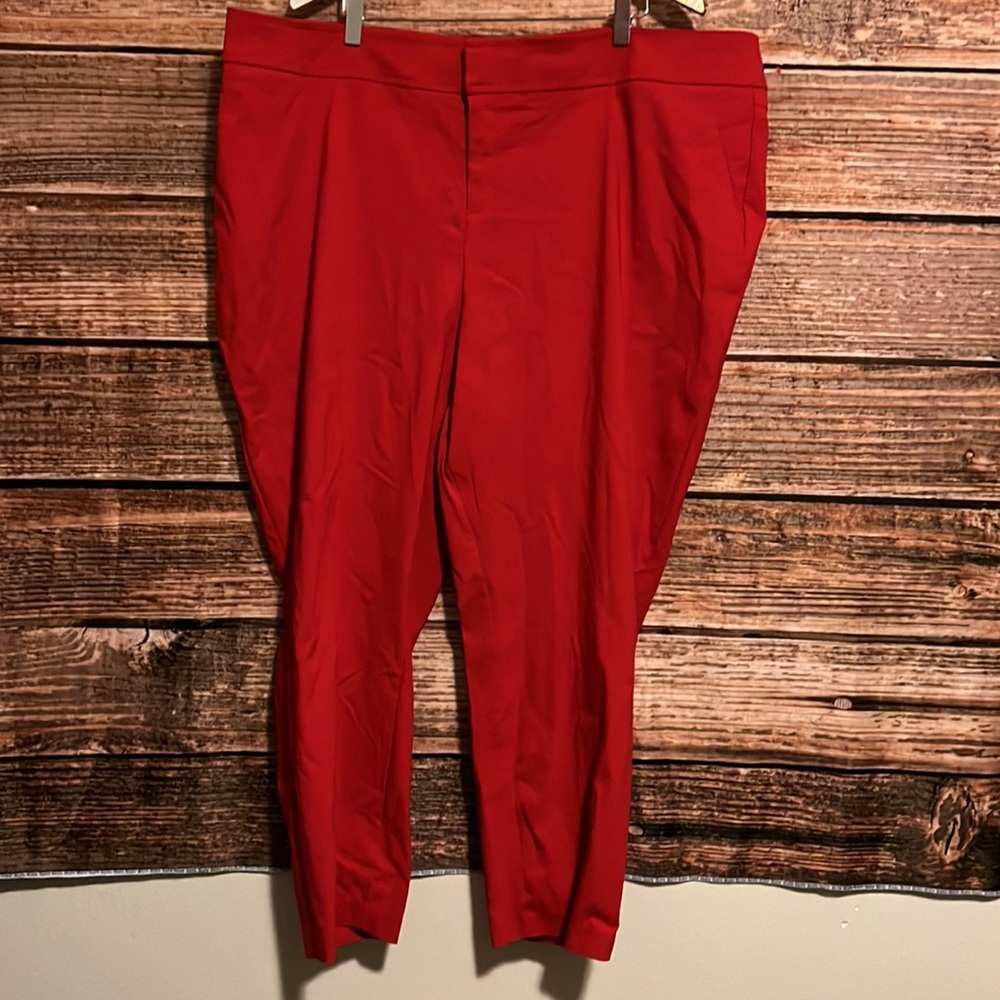 Torrid Skinny Cropped Trouser Pant Red